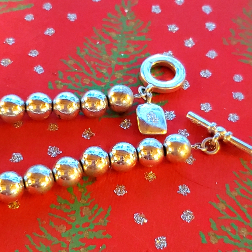 Ralph Lauren silver bead bracelet